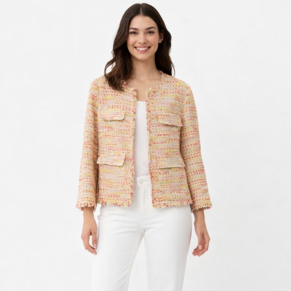 Kate Spade Womens Blazer Size 8 Tweed Quiet Luxury Parisian Chic Jacket Coquette